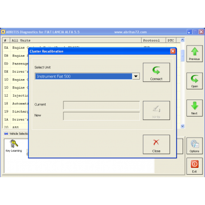 FN013 Fiat Instrument Cluster Data Manager  Function