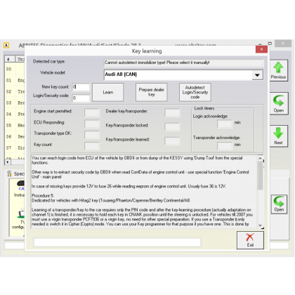 VN003 VAG Key Programming Function